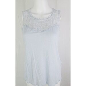 H&M Womens Size Small Powder Blue Lace Tank‎ Top Blouse